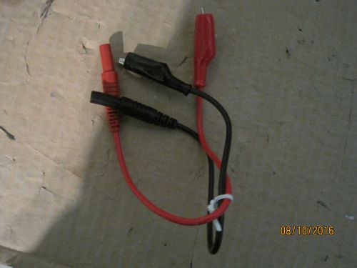 Banana plug to aligator clip test lead cable  lot n745 for sale