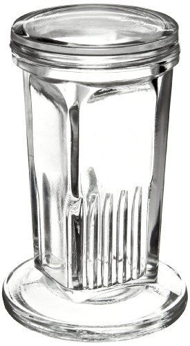 Wheaton 900470 Glass Rectangular 65 mL Coplin Staining Jar, with Lid (Case of 6)