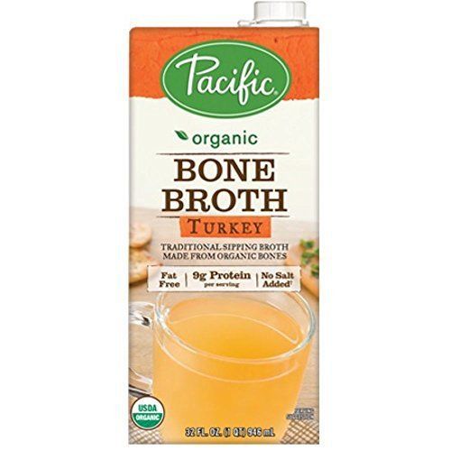 Pacific Foods Organic Turkey Bone Broth, 32 Fluid Ounce -- 12 per case.