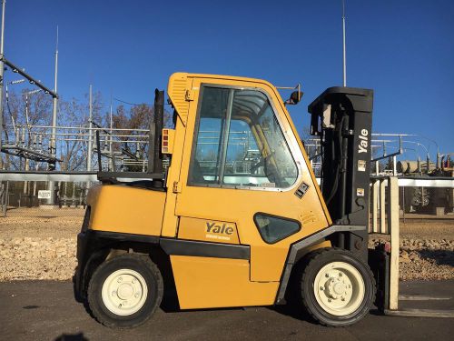 2000 Yale GDP080 8000lb Pneumatic Tire Forklift Lift Truck