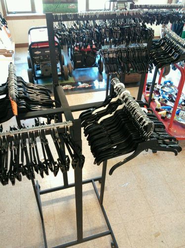 Clothing Rack 4 Way Straight Arms Black Clothes Adjustable Garment Retail
