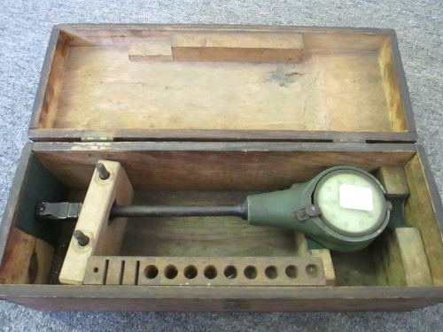 Vintage Federal Dial Indicator Bore Inspection Guage,1201P-1-R2, .001&#034;, Wood Box