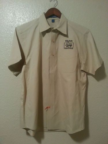 Billy Bob&#039;s Fort Worth Texas Honky Tonk Rodeo Khaki Button Up Shirt Medium    #A