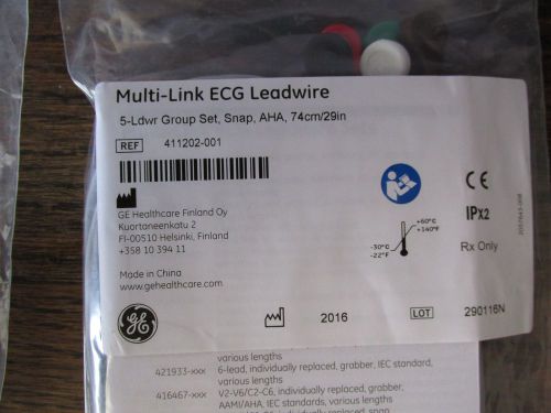 GE Medical Multi-Link ECG 5-Leadwire Sets (5-Ld Snap, AHA, 74CM/29in)