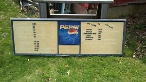 Pepsi Concession Menu Board Sign
