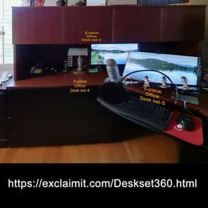 Lacosse Group Professional 5-piece Desk Set for 1 or 2 People 