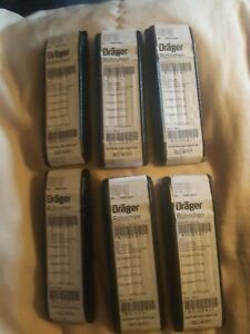 Lot of 6 Drager Rohrchen Propanol Detector Tubes. Unopened, total of 60 tubes