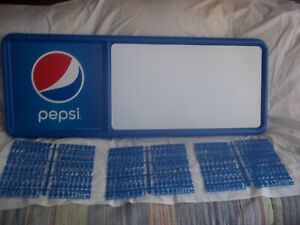 3ft Pepsi-Cola Menu Board Sign w/3 sets of Letters &amp; Numbers