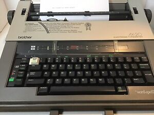 Brother AX-20 Electric Typewriter Word Out and Spell W/Cover. Tested Works Great