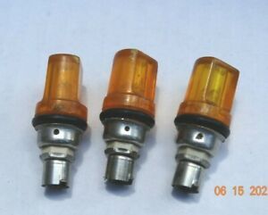 vintage Indicator Panel Lights - Amber  3 total