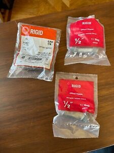 3 RIGID 1/2&#034; Offset Nipple Zinc No 90401,  Halex Company #49020