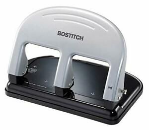 Bostitch Office PaperPro inPRESS 40 Reduced Effort 3-Hole Punch 40 Sheets Sil...