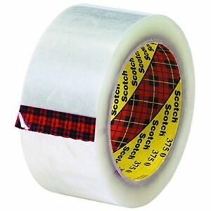 3M 375 Carton Sealing Tape 3.1 Mil 2&#034; x 55 yds Clear 6/Case 3M Stock# 7000028907