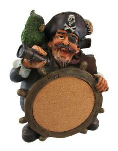 Zeckos Wacky Pirate Captain Tabletop Pinboard Cork Board
