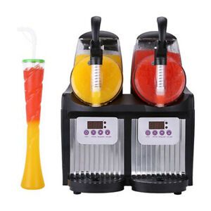 2X2.5L Tanks Mini Home Office Slushies Machine Beverage Frozen Drink Machine