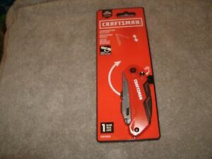CRAFTSMAN PUSH BUTTON FOLDING RETRACTABLE UTILITY KNIFE