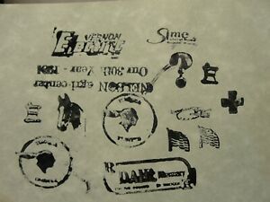 VINTAGE LOT  20 METAL PRINTING BLOCK LETTERS,HORSE,FLAGS,?, CROSS,INDAIN HEAD