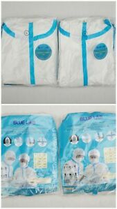 Lot BLUE LAB hooded Level 2 OEA coverall  PPP EUA authorized AATCC 42 127 Sealed
