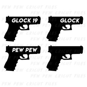 Glock 19 SVG - Gun Cricut Files - Glock Handguns - Pistol Vector File