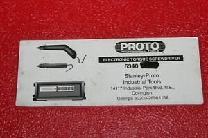 PROTO 6340 ELECTRONIC TORQUE SCREWDRIVER W/ J6301 BATTERY CHARGER