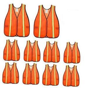 High Visibility Reflective Safety Vest with 1 Inch Reflective Orange