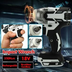 1280W 18V Brushless Electric Hammer Cordless Drill 240-520NM Torque Adjustable I