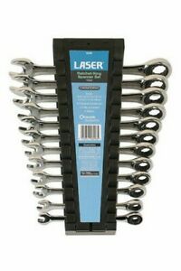 Laser Tools 6296 Ratchet Anneau Combination Spanner Set 12pc