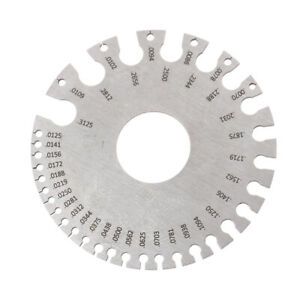 1Pc Round Wire Welding Amount Wire Thickness Ruler Gauge Diameter Measurer YV7