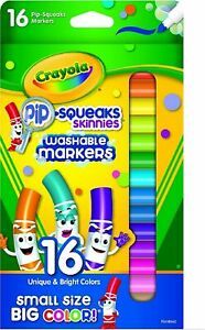 Crayola Pip-Squeaks Skinnies Washable Markers, Assorted Colors 16 ea (Pack of 7)