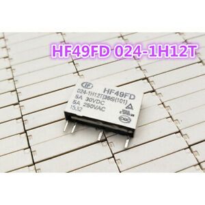 5Pcs HONGFA HF49FD 024-1H12T 24VDC Solid State Relay 4Pins 5A 250VAC