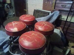 4 vintage deco style stools