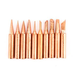 10pc 900M-T Soldering Tip Pure Copper Electric Iron Head Series Solder Tool S3