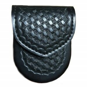 Safariland 90-4HS Handcuff Pouch w/Top Flap Basketweave Hidden Snaps