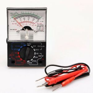 MF-110A DC/AC 1000V Voltmeter 250mA Ammeter Meter Analog Multimeter + Tester Pen