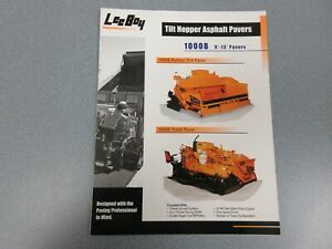 Leeboy 1000B Asphalt Paver Color Sales Brochure 4 Pages