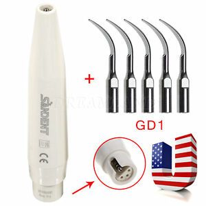 Dental Ultrasonic Scaler Detach Handpiece / 5*E/P/G Tips fit DTE SATELEC N/CY