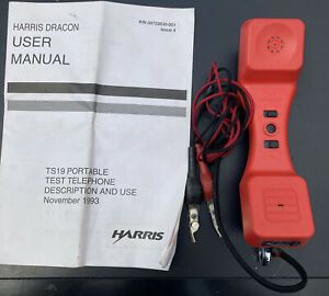 Vintage Harris Dracon TS19 Lineman&#039;s Test Phone Handset Butt Set