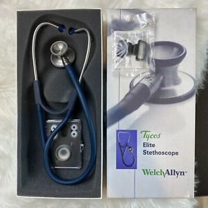 Welch Allyn Harvey Elite Stethoscope - 5079-271 Navy Tubing 25” Inch EXCELLENT