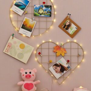 Wall Decorative Iron Wall Photo Grid Panel Rack Painted Wire Photografi