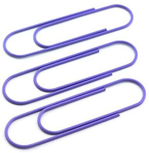 RuiLing 30-Pack 4 Inches Mega Large Paper Clips - Light Purple 100mm Cute Paper