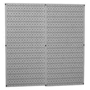 32 in. x 32 in. Overall Size Gray Metal Pegboard Pack with Two 32 in. x 16 in.