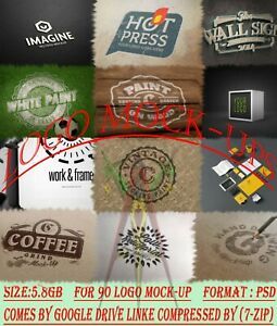 90 MOCK-UPS FOR LOGO TO PRESENT YOUR PHOTOSHOP DESIGNS, PSD FORMAT