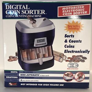 Magnif Digital Coin Sorter Motorized Electronic AC Adapter USA