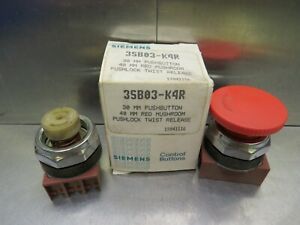 Siemens 3SB03-K4R Push lock Twist Release Lot of 2!