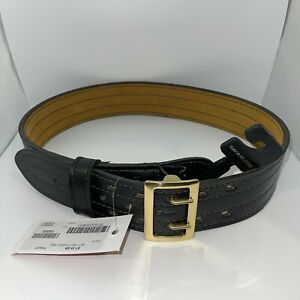 Safariland 87 Duty Belt Plain Black w/ Brass Buckle (87-34-6B) - 34&#034;