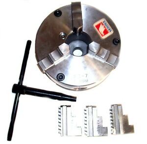 ACCURA VERTEX ARTC-008 6&#034; 3 JAW CHUCK FOR 8&#034; 4 SLOT ROTARY TABLE-2 SETS OF JAWS