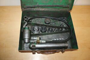 Greenlee Model 767 Hand Pump &amp; Hydraulic Knockout Punch Driver Set ~   1/2&#034; - 2&#034;