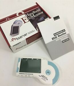 Observer MD100B HANDHELD ECG Monitor + 3 lead wire, instructions, batteries. CD