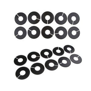 20Pack Clothing Rack Size Dividers Wardrobe Round Hangers Dividers Black