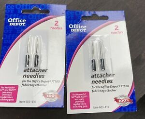 NEW Pack of 4 Office Depot Attacher Needles for Office Depot FT100 Tag Attacher